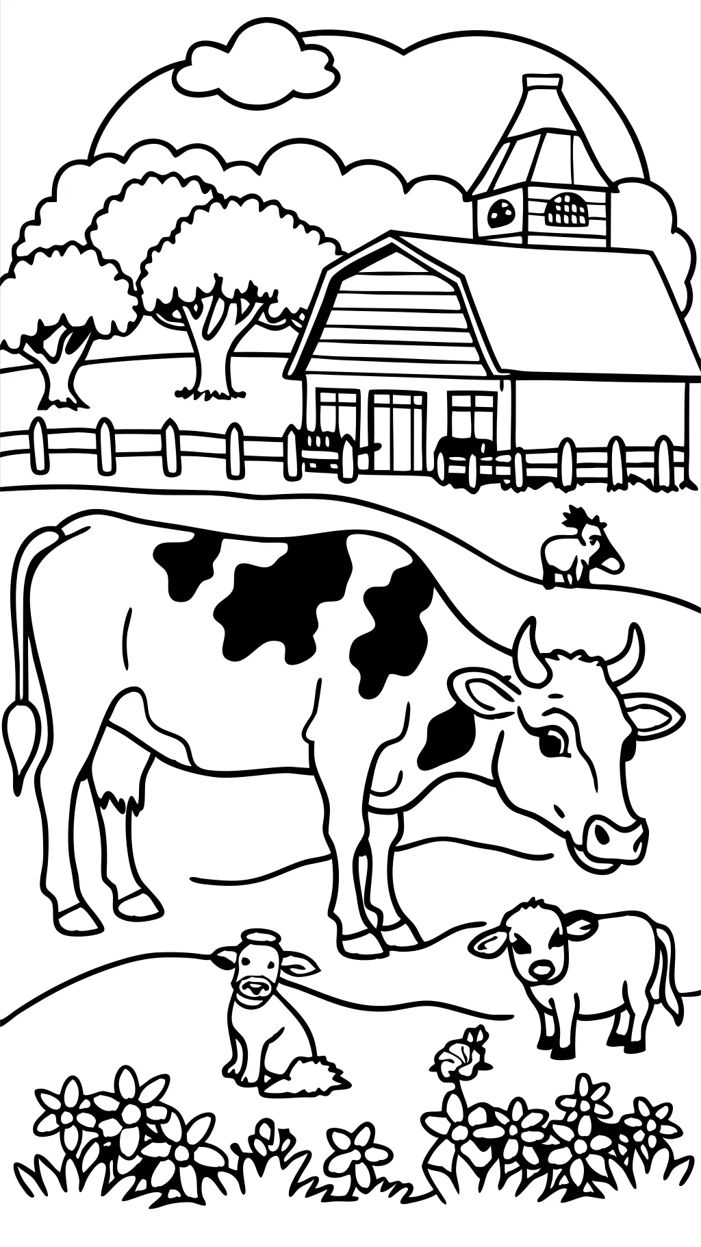 coloring pages of cows